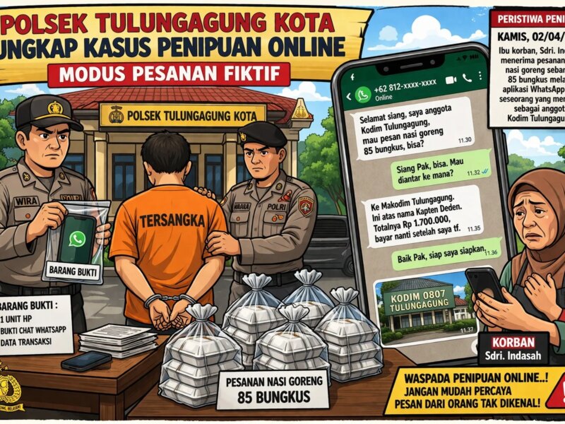 Polisi Bongkar Penipuan Online Modus Pesanan Fiktif di Tulungagung, Pelaku Diciduk di Bojonegoro – Detiktoday.com