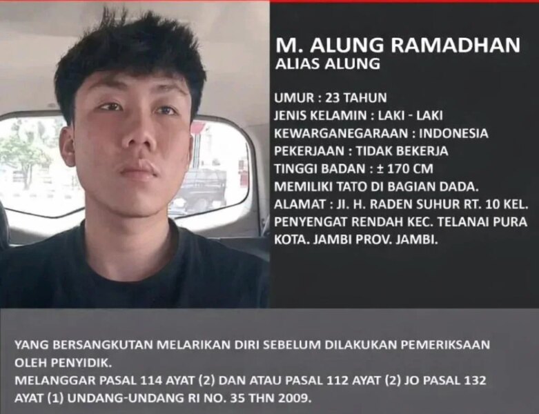 DPO Kasus Narkoba 58 Kg di Jambi Dikabarkan Ditangkap, Alung Ramadhan Diamankan Bersama 5 Orang – Detiktoday.com