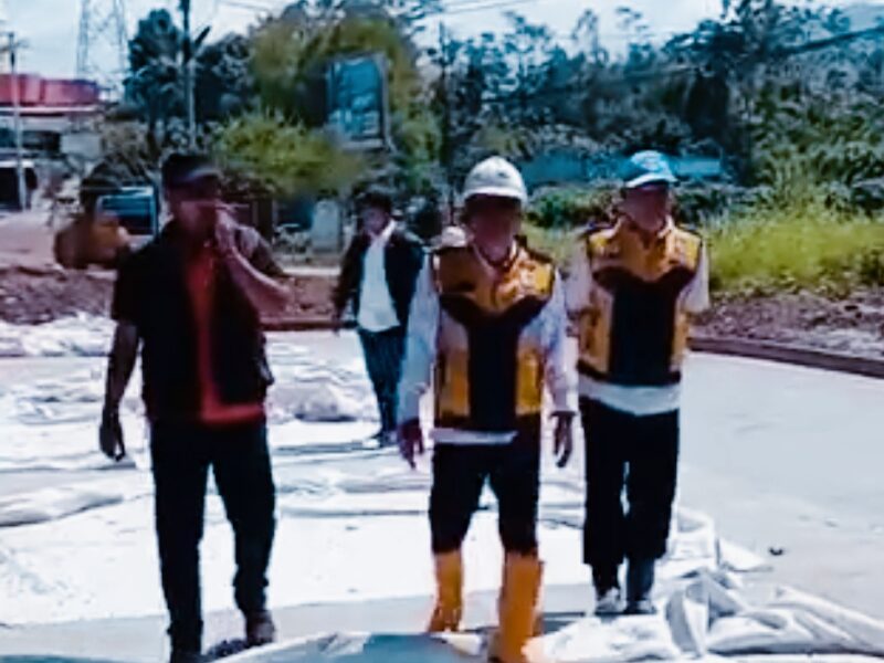 Kadis PU Kabupaten Sukabumi, Monitoring Proyek Betonisasi Jalan Ahmad Yani Palabuhanratu