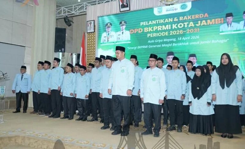 Wali Kota Maulana Lantik DPD BKPRMI Kota Jambi 2026–2031, Dorong Dakwah Kekinian Generasi Muda – Detiktoday.com