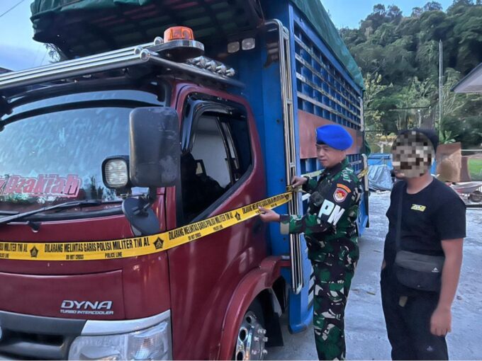 TNI AL AMANKAN TRUK DAN GUDANG KAYU ULIN ILEGAL DI KALIMANTAN TIMUR