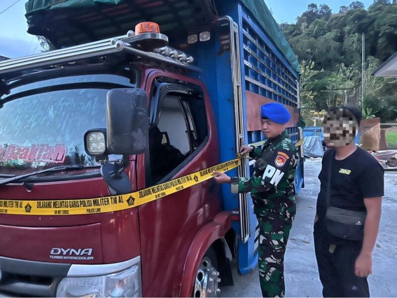 TNI AL AMANKAN TRUK DAN GUDANG KAYU ULIN ILEGAL DI KALIMANTAN TIMUR