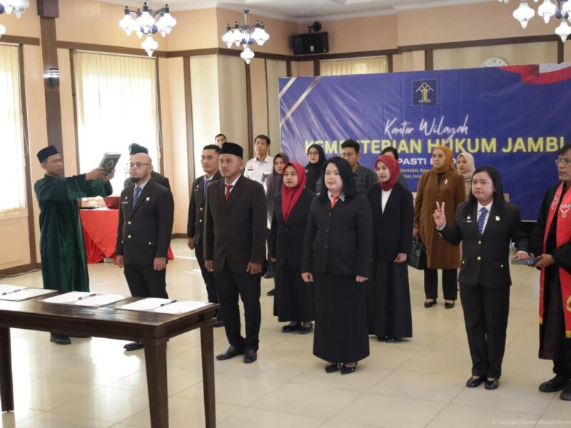 Kanwil Kemenkum Jambi Lantik Pejabat Fungsional, Anggota MPD Notaris, dan Notaris Pengganti – Detiktoday.com