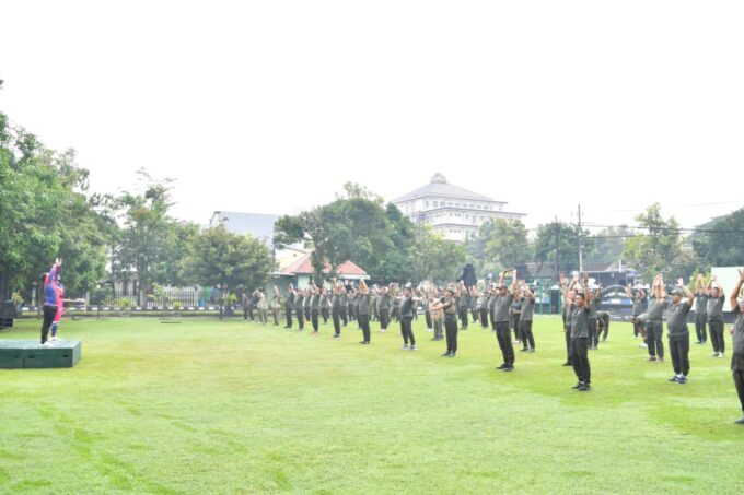 Kodim Ponorogo Gelar Olahraga Bersama, Wujudkan Fisik Prima dan Sukseskan Tugas Pokok