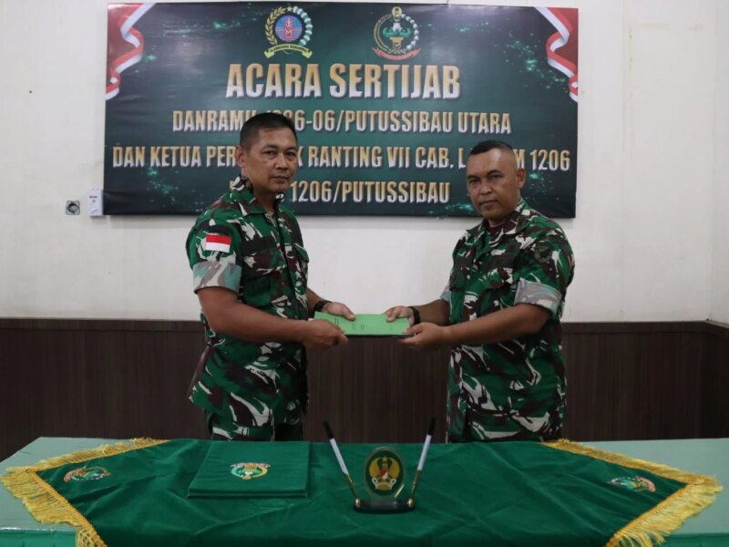 Kasdim Kukuhkan Lettu Inf Sugianto Jadi Danramil Putussibau Utara Gantikan Kapten Arm Supratno – Detiktoday.com