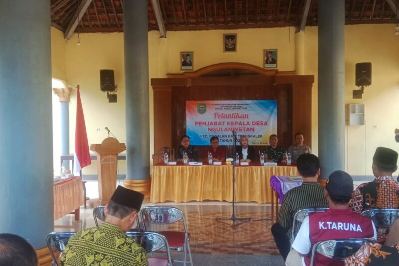 Sinergitas TNI-Polri dan Pemda, Pj Kades Ngulanwetan Resmi Dilantik di Pogalan Trenggalek