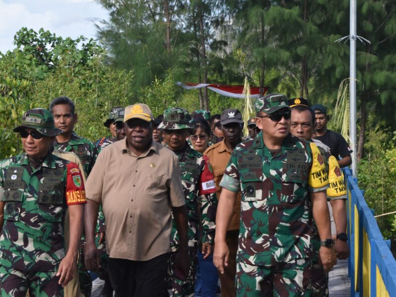 Tim Wasev TMMD ke-128 dari PJO TMMD Tinjau Langsung Sasaran di Kampung Keakwa
