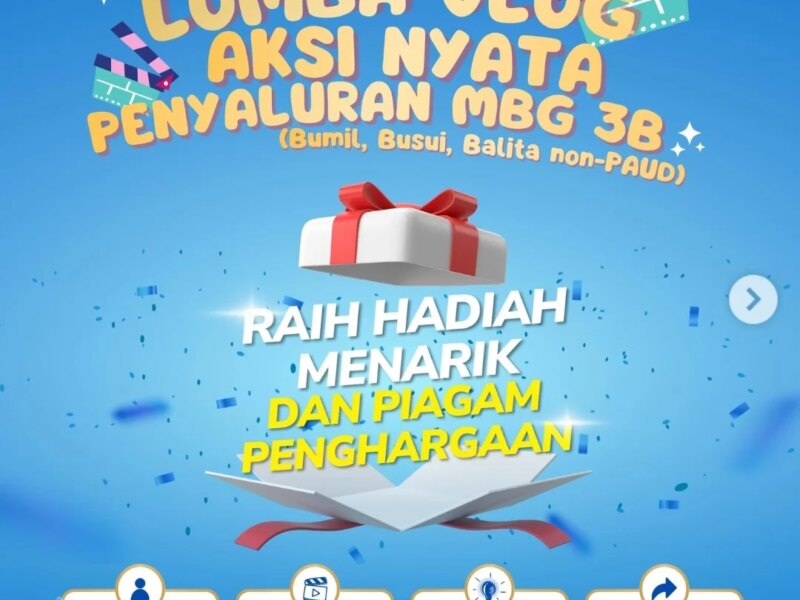 Kemendugbangga/BKKBN Jawa Timur Gelar Lomba Vlog Penyaluran MBG 3B – Detiktoday.com