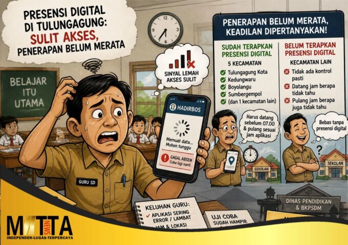 Guru SD di Tulungagung Keluhkan Presensi Digital, Sebut Aplikasi Sulit Diakses dan Penerapan Tak Merata – Detiktoday.com