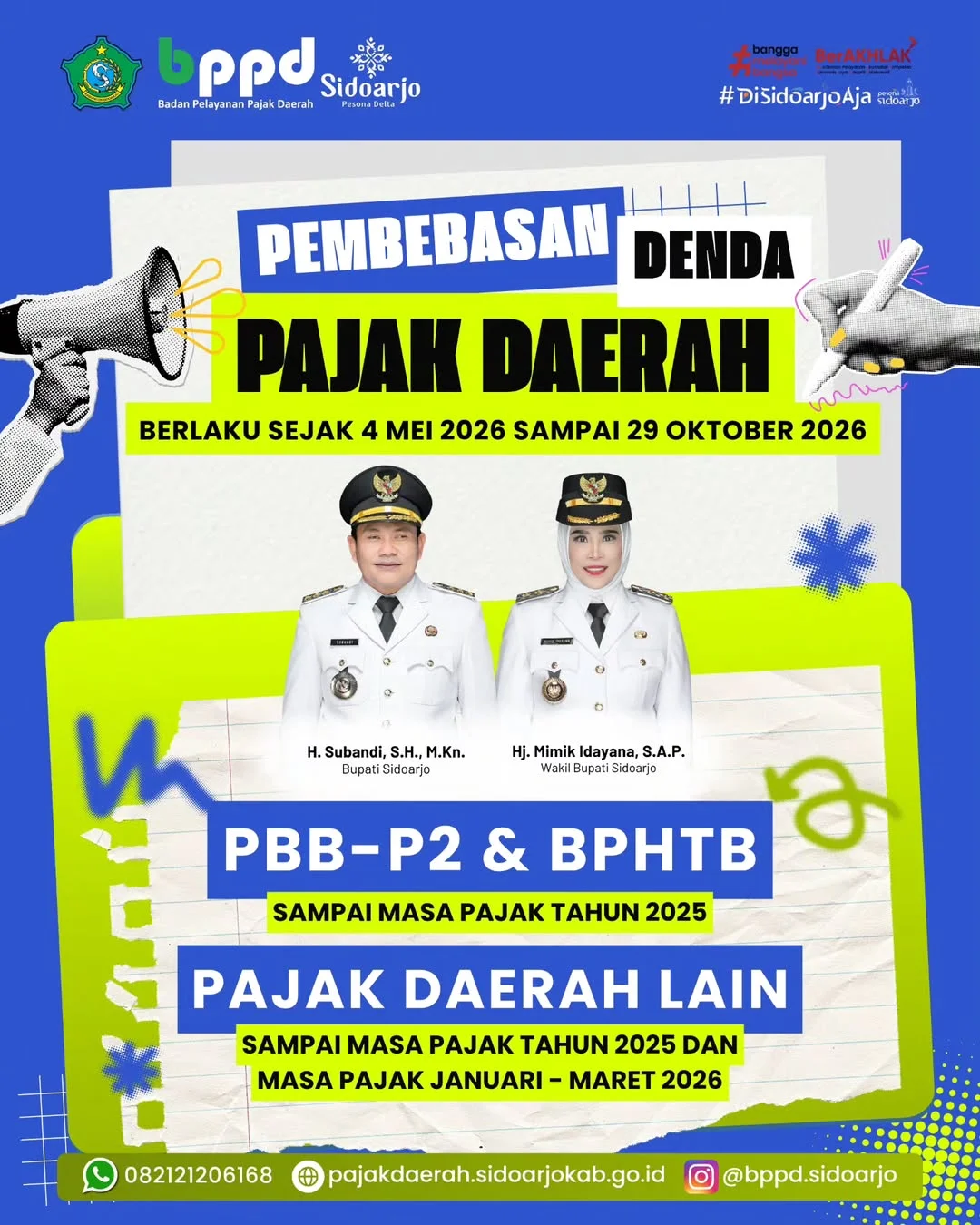 Kabar Gembira! Pemkab Sidoarjo Bebaskan Denda Pajak Daerah Mulai Mei hingga Oktober 2026 – Detiktoday.com