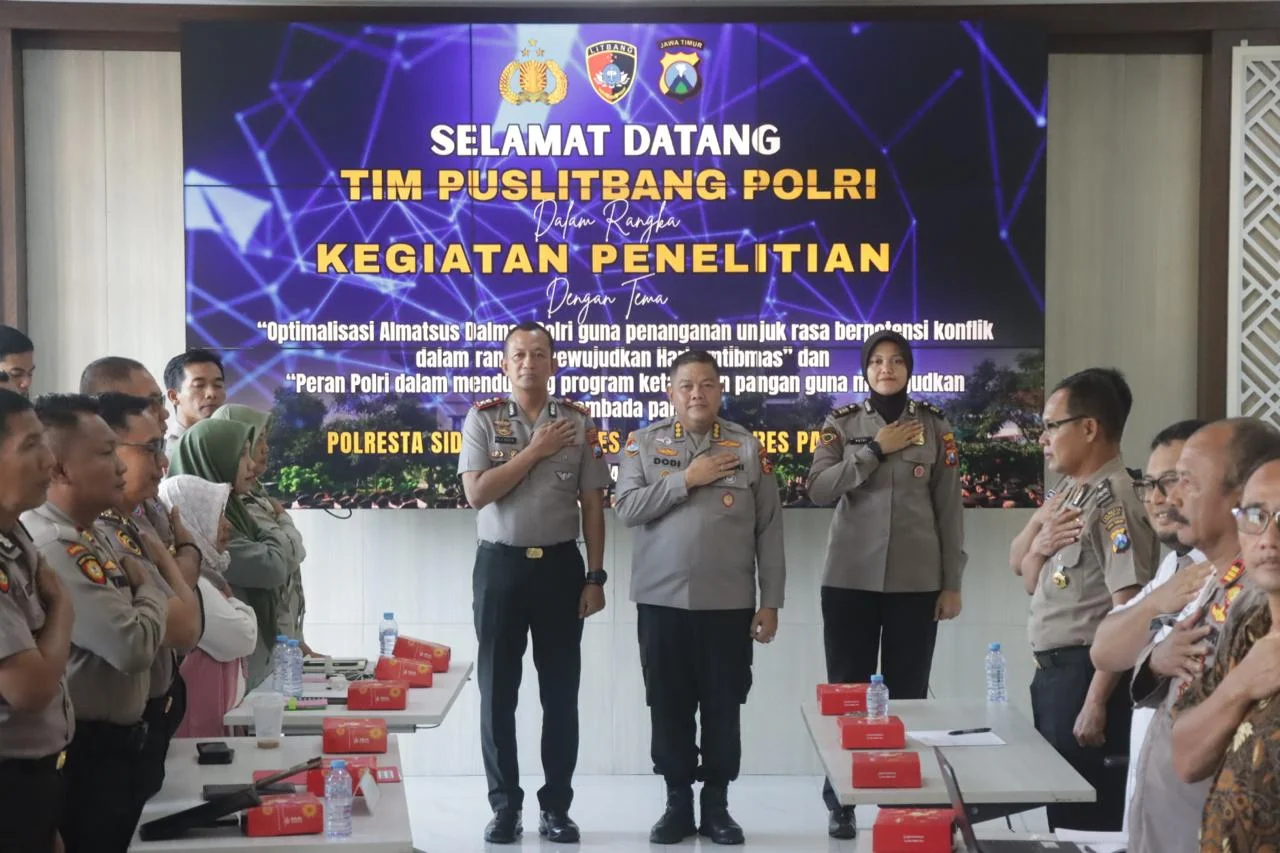 Puslitbang Polri Lakukan Penelitian Almatsus Dalmas dan Ketahanan Pangan di Polresta Sidoarjo – Detiktoday.com