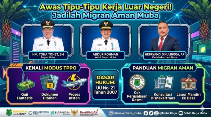 Waspada TPPO, Bupati Muba HM. Toha Tohet Ajak Generasi Muda Jalani Prosedur Migran Aman – Detiktoday.com