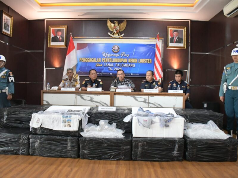 TNI AL BERHASIL GAGALKAN UPAYA PENYELUNDUPAN 125 RIBU BENIH BENING LOBSTER