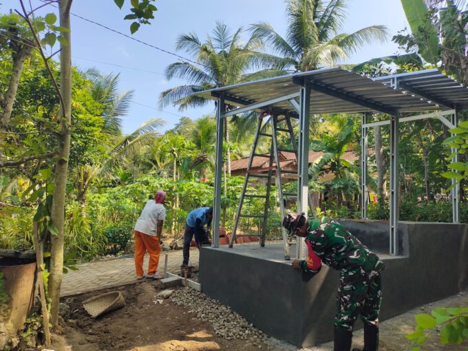 Satgas Proses Pembangunan Tempat Tandon Air Siap Konsumsi
