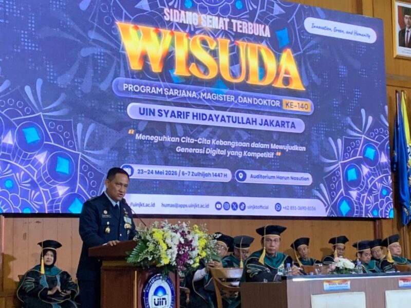 Menginspirasi, Kolonel Sus Dr. Muttaqin, M.Ag., Berikan Sambutan Pada Wisuda UIN Syahid Jakarta