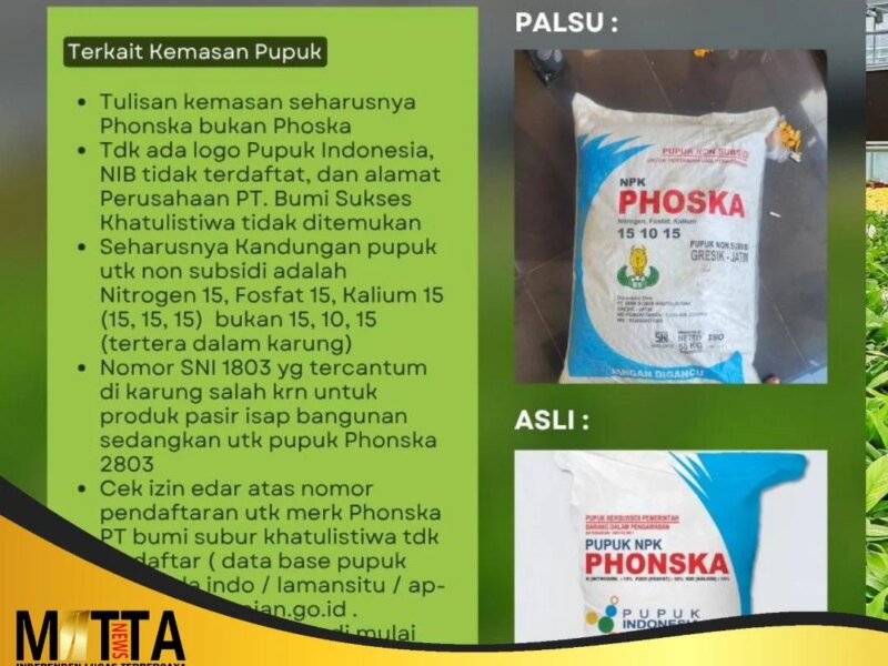 Polisi Ungkap Fakta Mengejutkan di Balik Peredaran Pupuk Ilegal di Tulungagung, Kemasan hingga NIB Diduga Fiktif – Detiktoday.com
