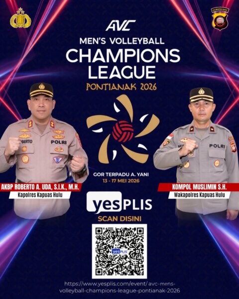 Kalbar Siap Gemparkan Asia! Pontianak Jadi Tuan Rumah AVC Men’s Volleyball Champions League 2026, Polres Kapuas Hulu All Out Dukung – Detiktoday.com