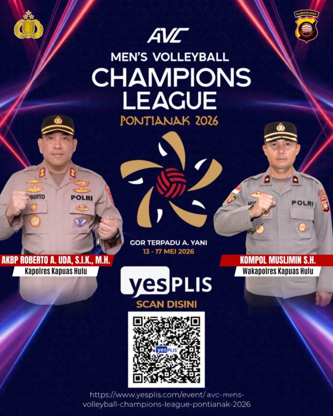 Kalbar Siap Gemparkan Asia! Pontianak Jadi Tuan Rumah AVC Men’s Volleyball Champions League 2026, Polres Kapuas Hulu All Out Dukung – Detiktoday.com