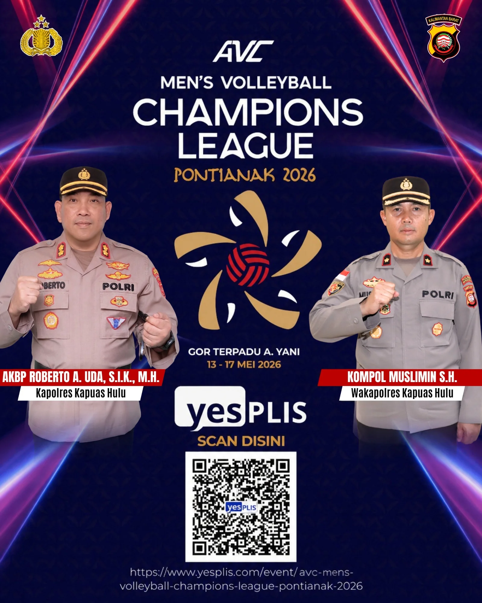 Kalbar Siap Gemparkan Asia! Pontianak Jadi Tuan Rumah AVC Men’s Volleyball Champions League 2026, Polres Kapuas Hulu All Out Dukung – Detiktoday.com