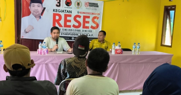 Bang Dhin Terima Sejumlah Aspirasi Saat Reses di Desa Sekayu Baru