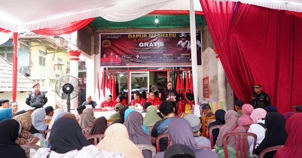 DPC PDI Perjuangan Palembang Resmikan Dapur Marhaen, Gerakan Nyata Bantu Rakyat Kecil