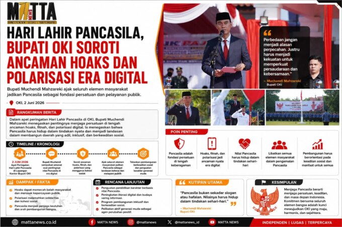 Hari Lahir Pancasila, Bupati OKI Soroti Ancaman Hoaks dan Polarisasi Era Digital – Detiktoday.com