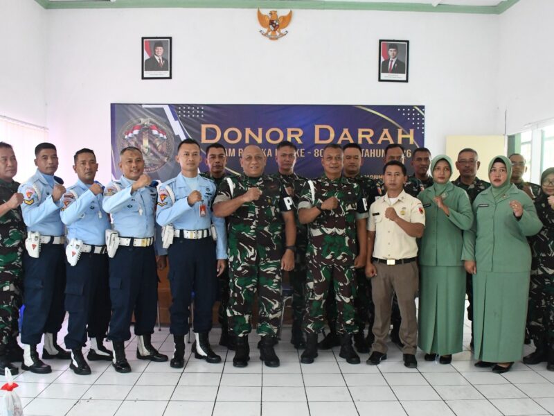Donor Darah HUT Ke-80 Pomad di Madiun
