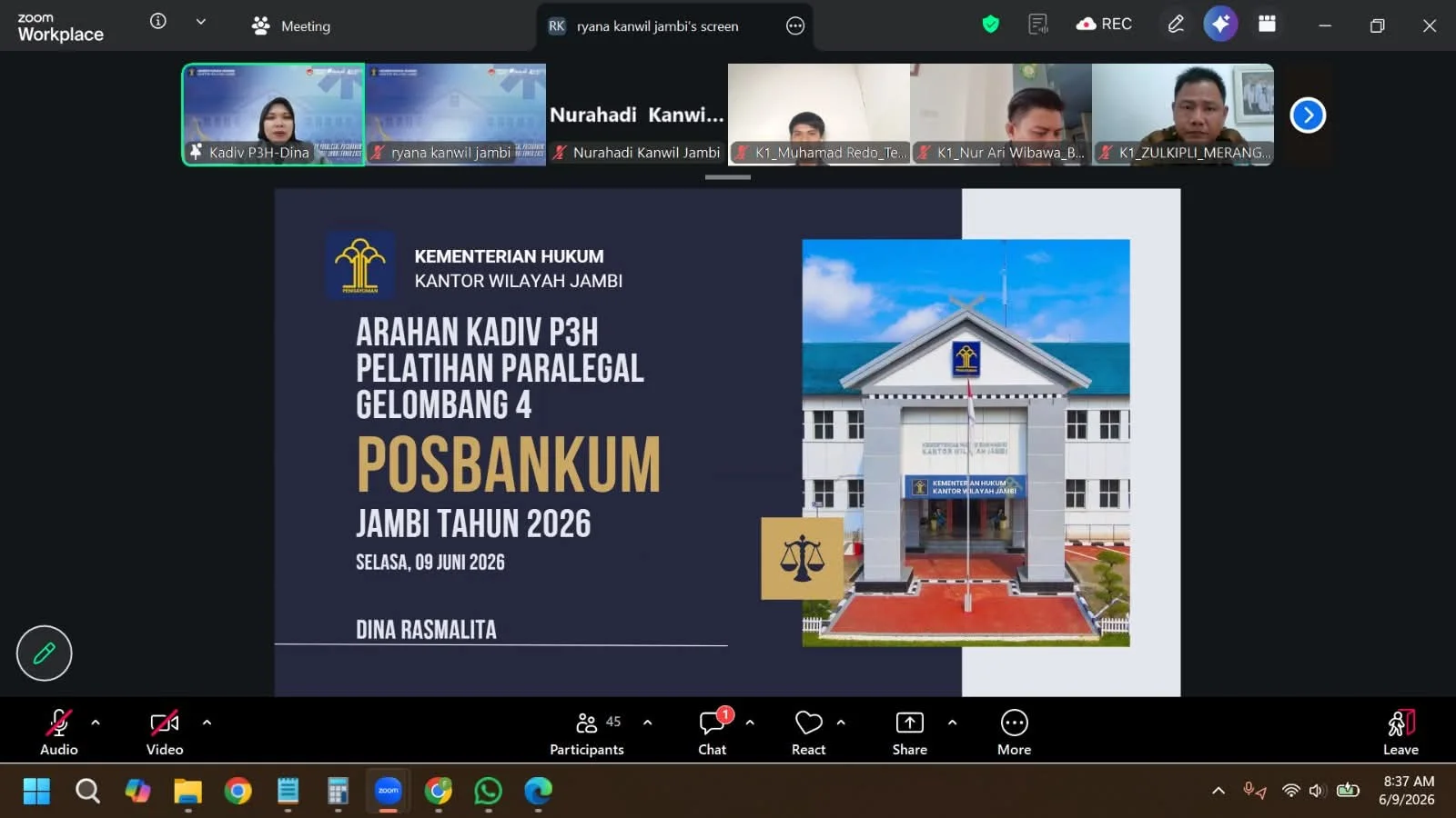 Kemenkum Jambi Gelar Pelatihan Paralegal 2026, Perkuat Akses Bantuan Hukum bagi Masyarakat – Detiktoday.com