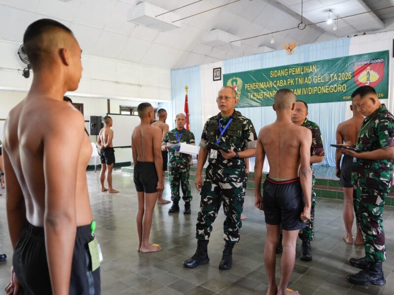 Pangdam IV/Diponegoro Pimpin Sidang Sub Panpus: Rekrutmen Bintara TNI AD, Berjalan Objektif dan Transparan