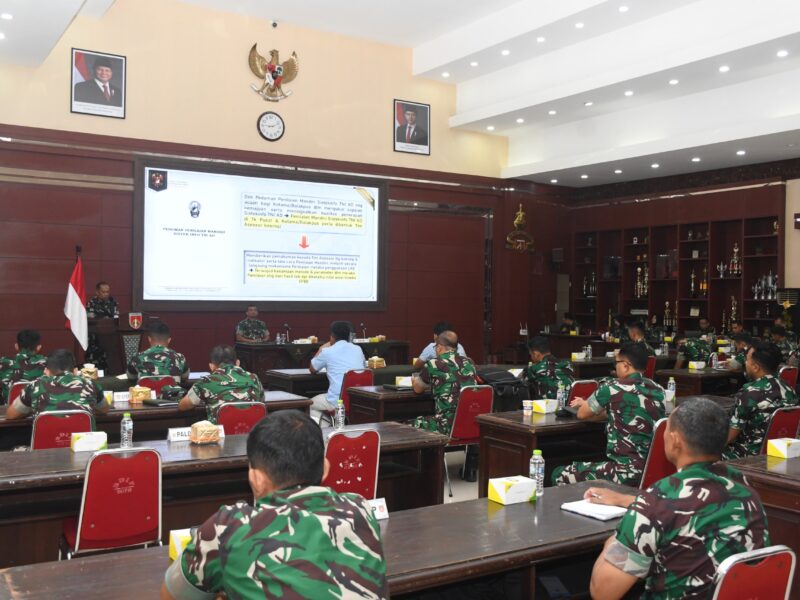 Optimalkan Tata Kelola Informasi, Kodam IV/Diponegoro Gelar MTT Penilaian Mandiri Sistekinfo TNI AD