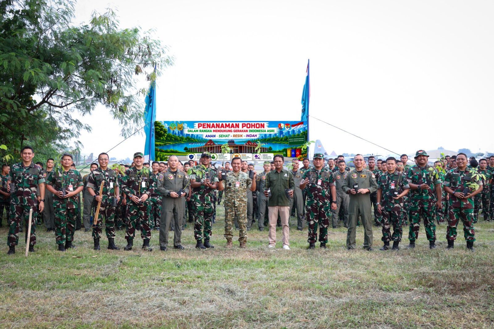 Danlanud Halim Perdanakusuma, Marsma TNI Ali Gusman, S.T, M.M Hadiri Perdanakusuma Tanam 1.300 Pohon
