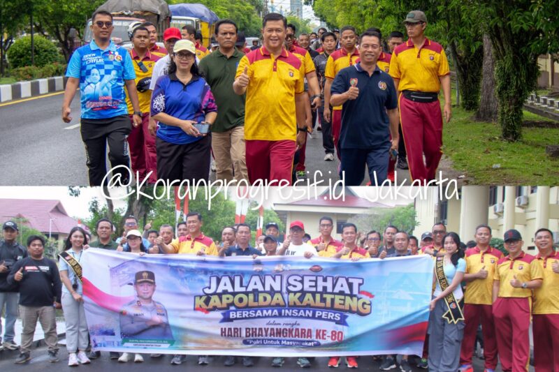 Kapolda Kalteng Gelar Jalan Sehat Bersama Insan Pers