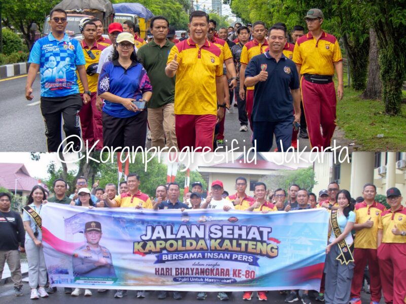 Kapolda Kalteng Gelar Jalan Sehat Bersama Insan Pers