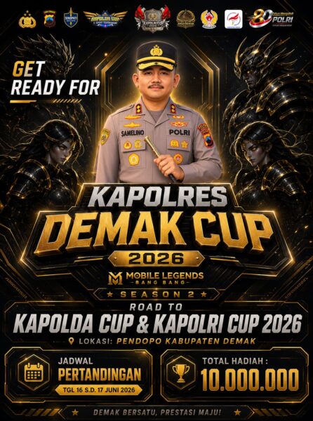 Kapolres Demak Cup 2026 Season 2, Jadi Ajang Pembinaan Atlet E-Sport Muda