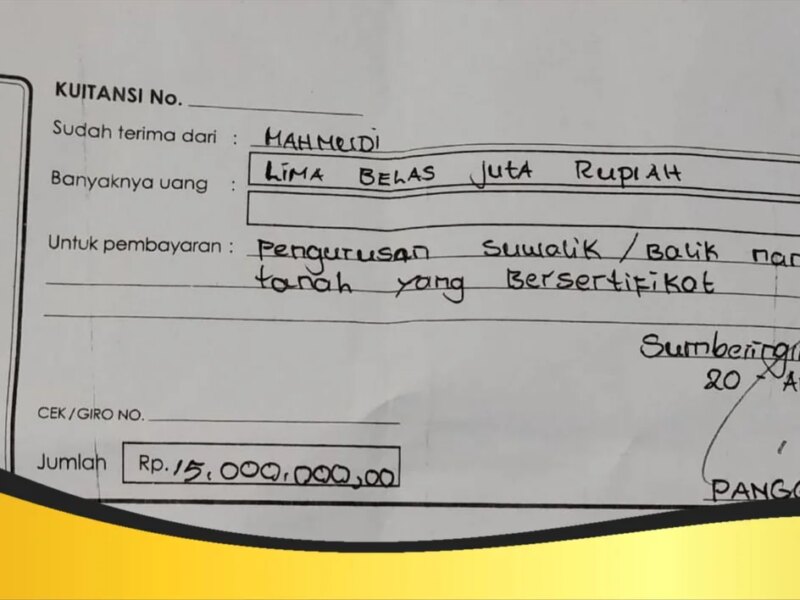 Heboh di Tulungagung, Pengurusan Sertifikat Mandek 3 Tahun, Kades Akui Terima Uang Rp15 Juta Pengurusan Sertifikat tapi Belum Pernah Ajukan ke BPN