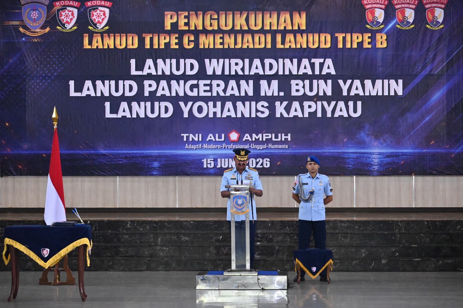 Pangkoopsudnas: Peningkatan Status Lanud adalah Bentuk Kepercayaan Dan Amanah Dari Pimpinan TNI AU
