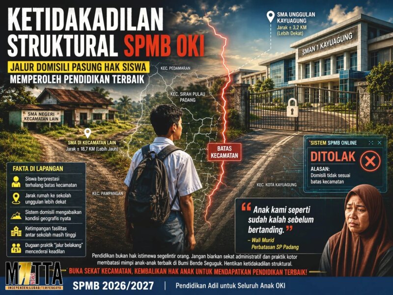 Ketidakadilan Struktural SPMB OKI, Pasung Hak Siswa Memperoleh Pendidikan Terbaik – Detiktoday.com