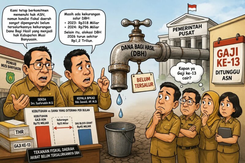 Pembayaran Gaji ke-13 ASN Menunggu Transfer DBH dari Pemerintah Pusat – Detiktoday.com