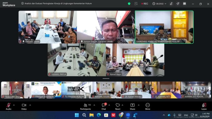 Kanwil Kemenkum Jambi Ikuti Evaluasi Peningkatan Kinerja, Perkuat Akuntabilitas dan Tata Kelola Organisasi – Detiktoday.com