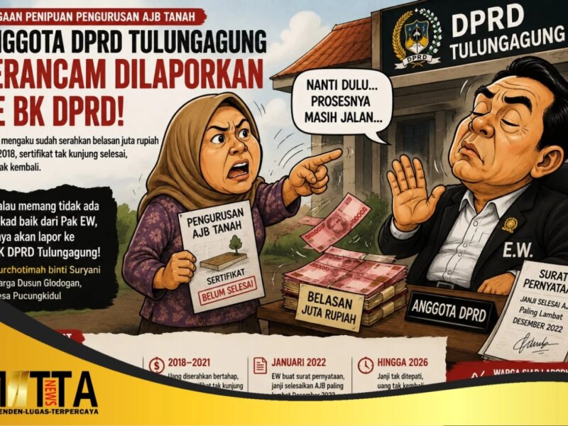 Diduga Terlibat Kasus Pengurusan AJB Tanah, Anggota DPRD Tulungagung Terancam Dilaporkan ke BK DPRD – Detiktoday.com