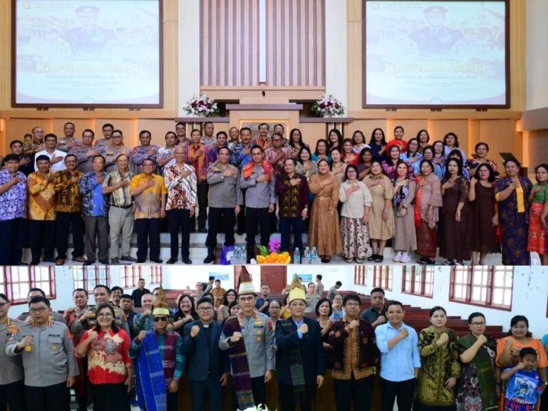 Kapolda Jambi Pererat Silaturahmi dengan Pengurus GBKP dan GKPS, Perkuat Kerukunan Umat Beragama – Detiktoday.com