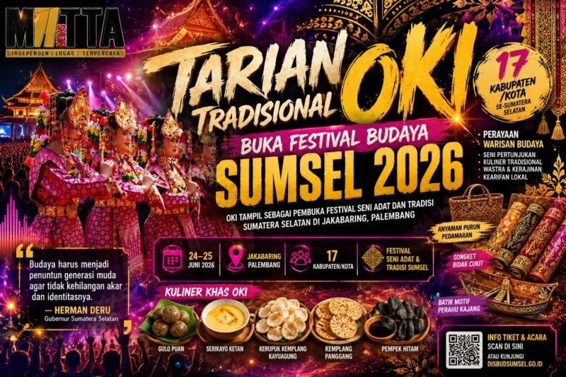 Tarian Tradisional OKI Buka Festival Budaya Sumsel, Perkenalkan Kekayaan Warisan Daerah – Detiktoday.com