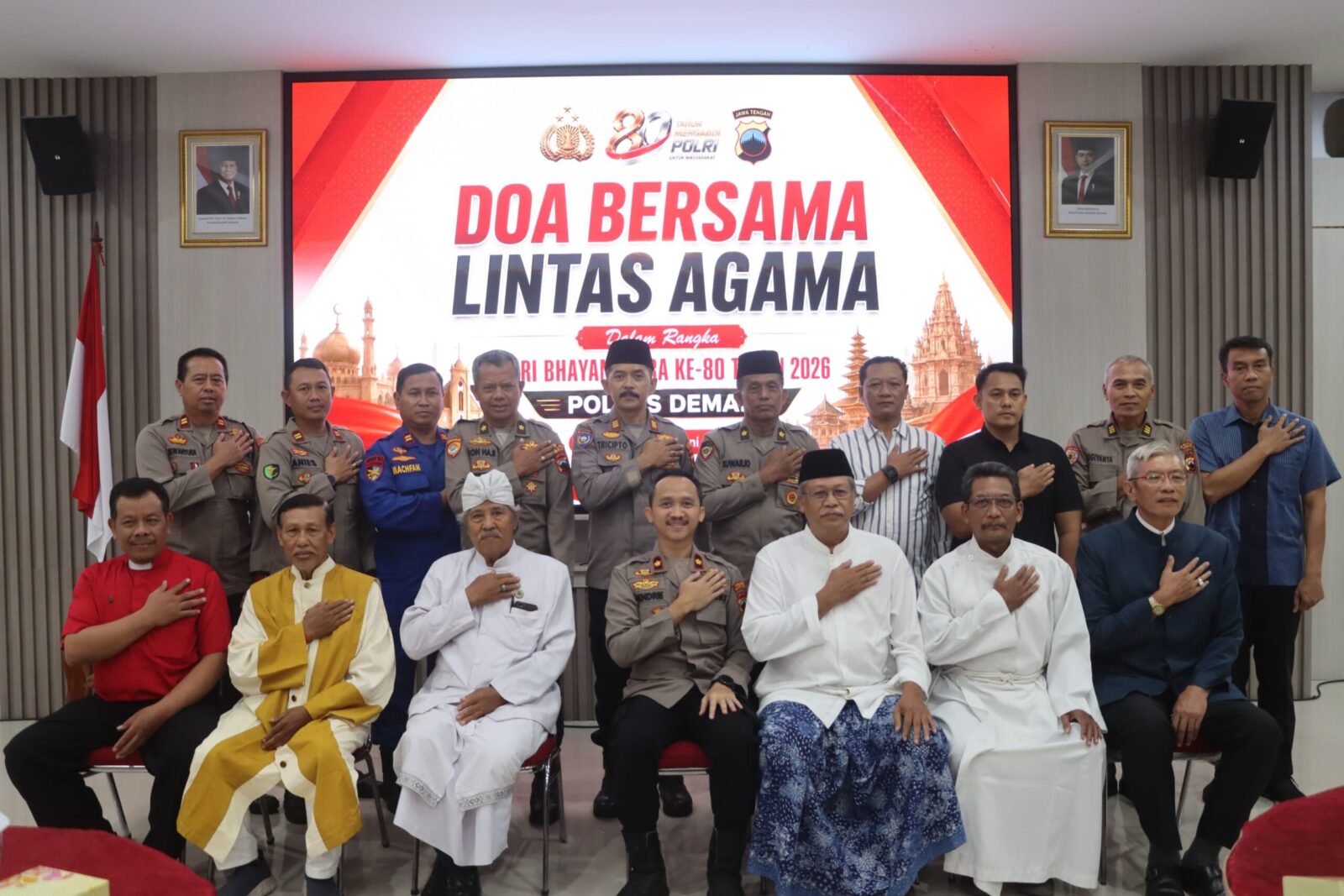 Polres Demak dan Tokoh Lintas Agama, Satukan Do'a untuk Indonesia yang Aman dan Damai