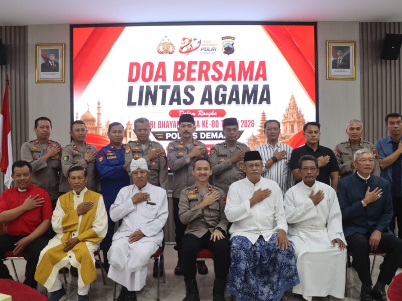 Polres Demak dan Tokoh Lintas Agama, Satukan Do'a untuk Indonesia yang Aman dan Damai