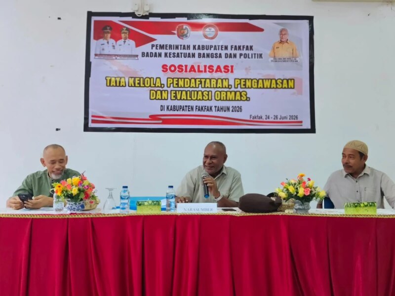 Kesbangpol Fakfak Gelar Sosialisasi Tata Kelola Pendaftaran Pengawasan dan Evaluasi Ormas – Detiktoday.com
