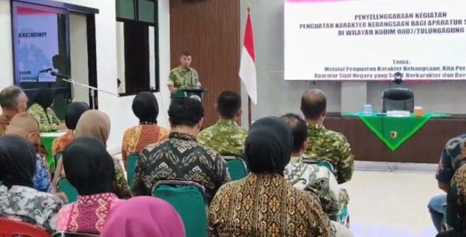 Kasdim Kodim Tulungagung Buka Penguatan Karakter Kebangsaan ASN, Tegaskan Integritas Kunci Pelayanan Publik