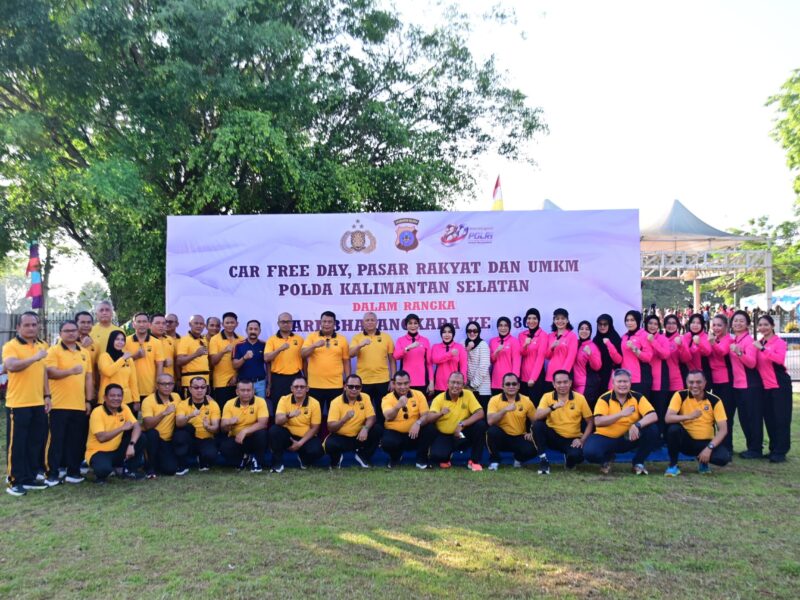 Polda Kalsel Gelar Car Free Day dan Pasar Murah, Perkuat Sinergi Polri dan Masyarakat