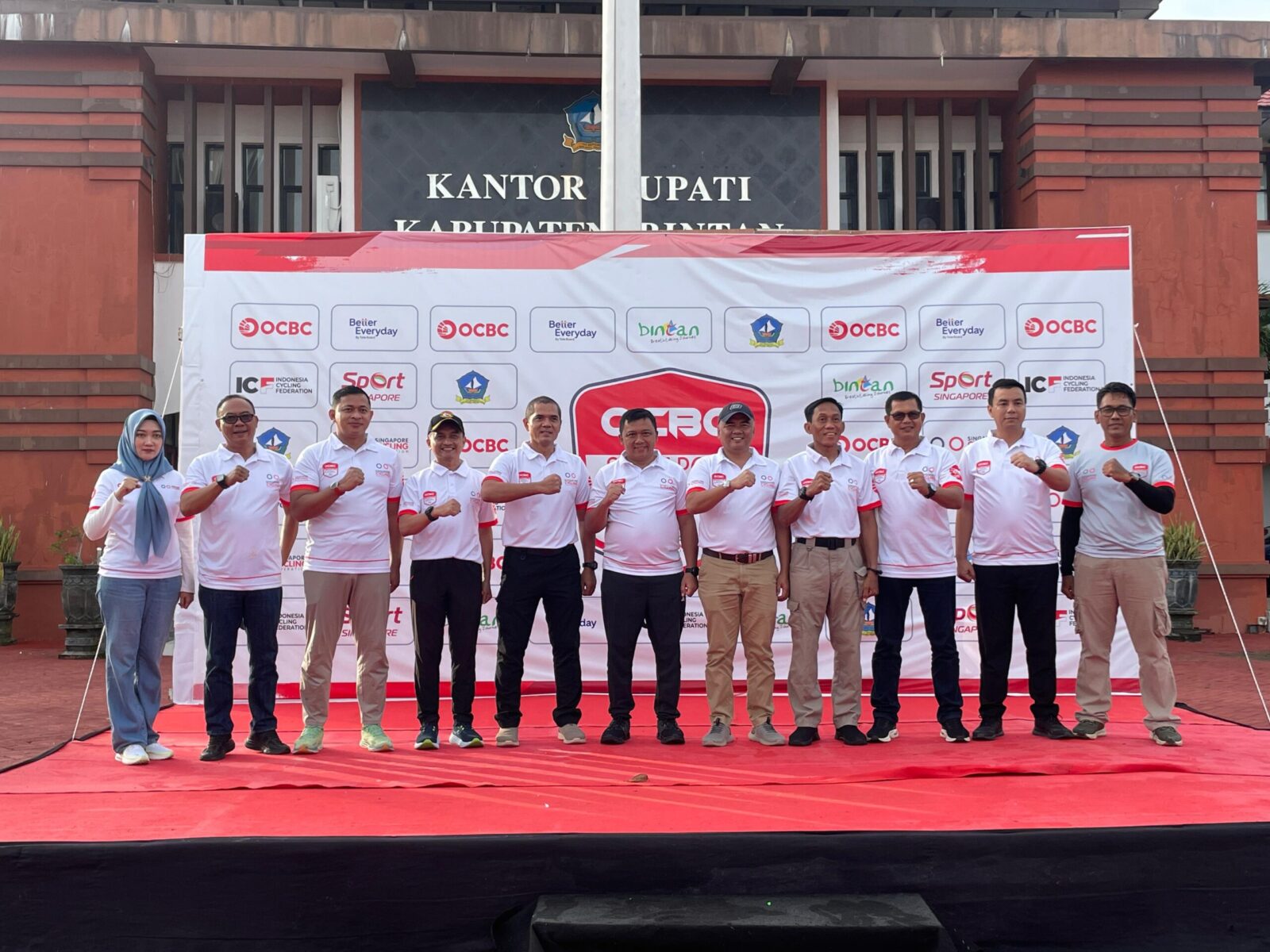 Danlanal Bintan Hadiri Pelepasan Atlet OCBC Singapore National Road Championship 2026