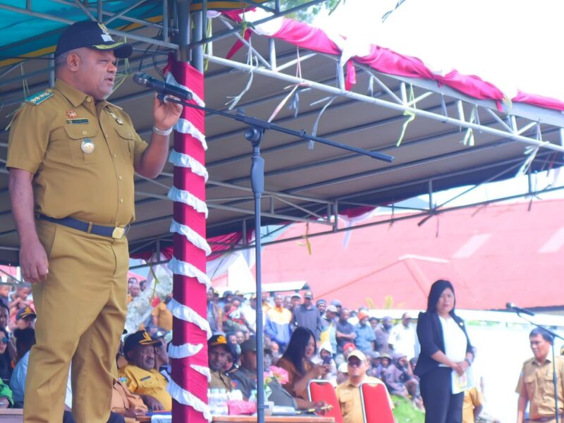 Kodim 1714/PJ dan Polri Berikan Dukungan Penuh Bersama Pemda Kab. Puncak Jaya Dalam Penyerahan SK Pengangkatan CPNS Formasi Tahun 2024