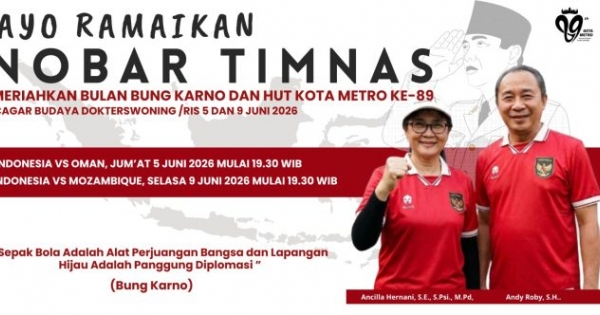 HUT Kota Metro dan Bulan Pancasila, Ancilla Hernani Ajak Warga Hidupkan Gotong Royong